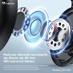CDMX-Audífono De Diadema Bluetooth BT-V60