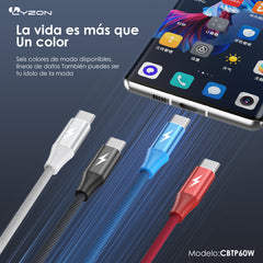 CDMX-Cable USB Tipo C De Alta Velocidad CBTP60W