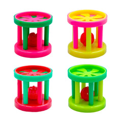 Paquete con 4 ruletas para gato con cascabel, multicolores - 73478