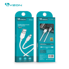 CDMX-Cable Salida Tipo C Cargador Rápido CBC180