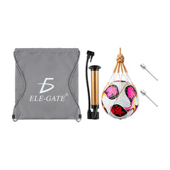 Balón de fútbol no.5 con diseño de líneas con triángulos - DEP.62.6