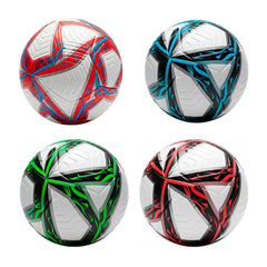 Balón de fútbol no.5 con diseño de líneas con triángulos - DEP.62.6