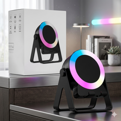 Altavoz Bluetooth Compacto "Smile Edition" con Soporte Integrado para Smartphone e Iluminación LED RGB Dinámica - XM-8421