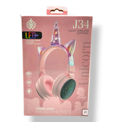 Audifono de diadema de unicornio J34