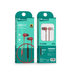 Audífonos Manos Libres Metálico AD333 - Mishop Mexico