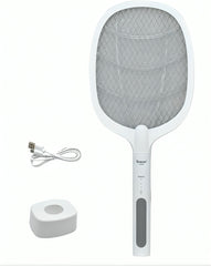 Raqueta eléctrica gecko mata mosquitos con base LTD-638