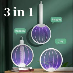 Raqueta Eléctrica Mata Mosquitos 3 En 1 Usb Con Luz LED ZY-XQ01