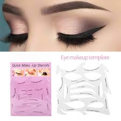 Plantilla de sombra de ojos multifuncional, plantilla de maquillaje de ojos, herramienta de maquillaje de tarjeta de delineador de ojos transparente