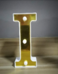 Lámparas de letras doradas y blancas con pegatina grande - 17134