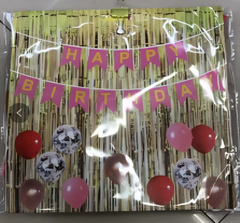 Set de cumpleaños de cortina de lluvia de 13 piezas - 34809-43
