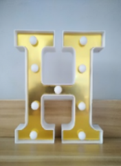 Lámparas de letras doradas y blancas con pegatina grande - 17134