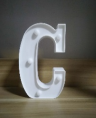 Lámparas de letras doradas y blancas con pegatina grande - 17134