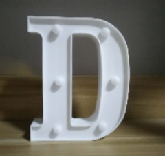 Lámparas de letras doradas y blancas con pegatina grande - 17134