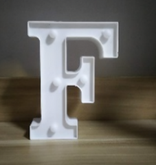 Lámparas de letras doradas y blancas con pegatina grande - 17134