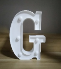 Lámparas de letras doradas y blancas con pegatina grande - 17134