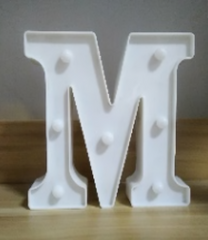 Lámparas de letras doradas y blancas con pegatina grande - 17134