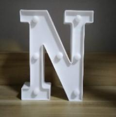 Lámparas de letras doradas y blancas con pegatina grande - 17134