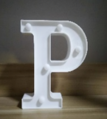 Lámparas de letras doradas y blancas con pegatina grande - 17134