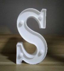 Lámparas de letras doradas y blancas con pegatina grande - 17134