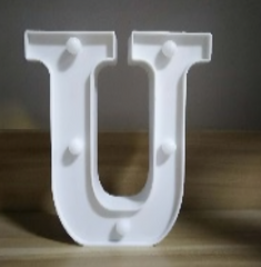 Lámparas de letras doradas y blancas con pegatina grande - 17134