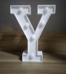 Lámparas de letras doradas y blancas con pegatina grande - 17134