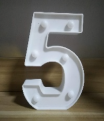 Lámparas de letras doradas y blancas con pegatina grande - 17134