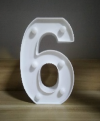 Lámparas de letras doradas y blancas con pegatina grande - 17134