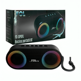 Bocina fol, inalámbrica, doble altavoz con rgb, puerto usb y tf, radio fm