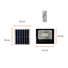 Caja 12pz Reflector Led con Panel Solar SJB200W