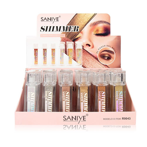 Sombra líquida con glitter Saniye R9043 ( 24 piezas)