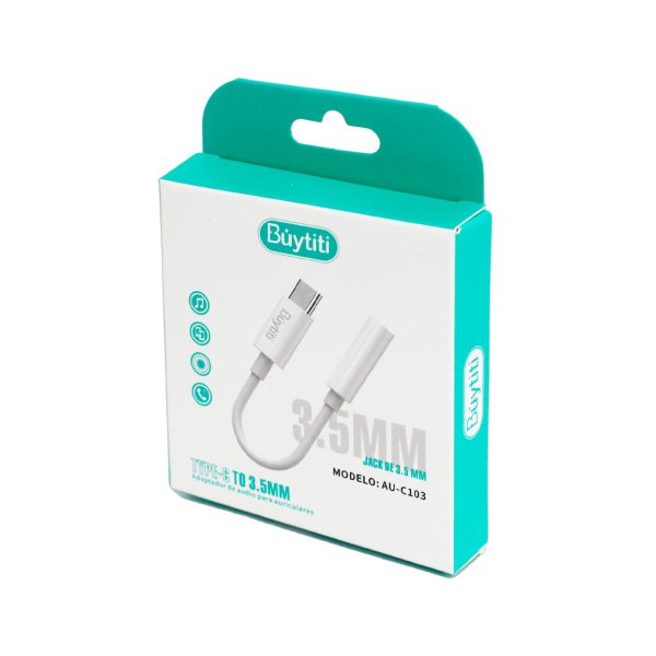 Adaptador Para Audio De Entrada Tipo C a Plug 3.5 mm BUYTITI AU-C103