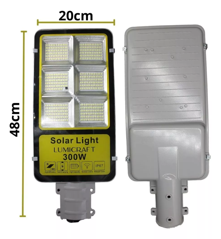 Caja 6pz Lampara Suburbana Solar SJD300W