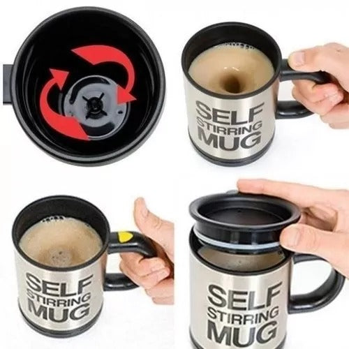 CDMX - Taza Auto mezclable de Acero Inoxidable / SELF STIRRING MUG