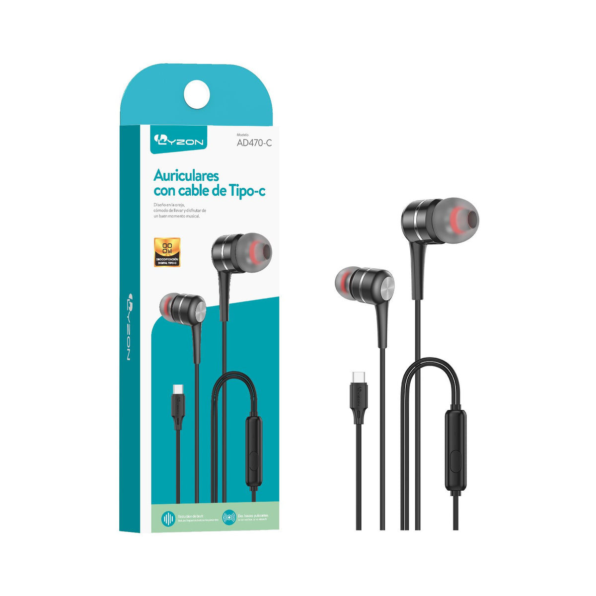 Audifono Tipo c Manos libre LYZON AD470-C