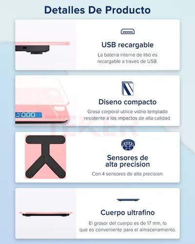 CDMX - Bascula de Peso Electrónica  / Bluetooth Inteligente