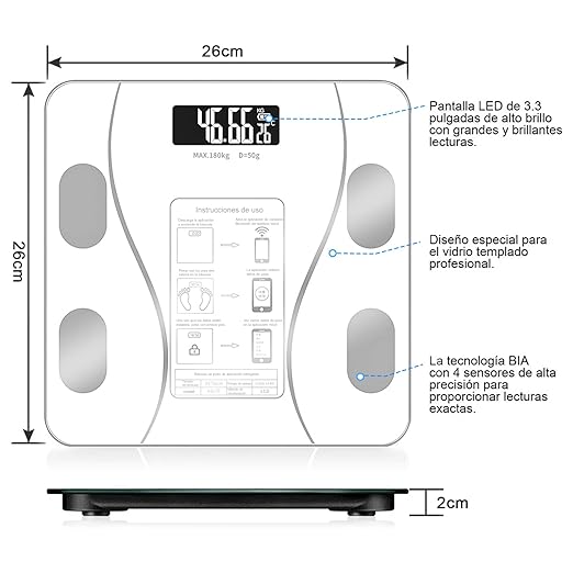 CDMX - Bascula de Peso Electrónica  / Bluetooth Inteligente