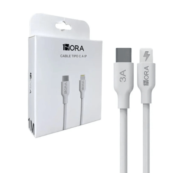 1HORA Cable Con Entrada Tipo C A Lighting IPhone De 1M CAB258