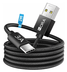 1HORA Cable Tipo USB-C De 2metros Carga de 3A CAB264