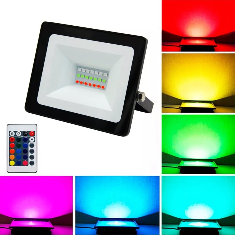 Caja 40pz Reflector LED RGB 30W RGB30W