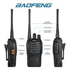 CDMX-KIT DE 2 RADIO TRANSMISORES  WALKIE BAOFENG