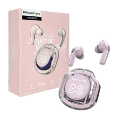 Audífonos bluetooth inalámbricos con estuche de carga transparente y luces rgb / ultrapods pro 5.3 - st-w127