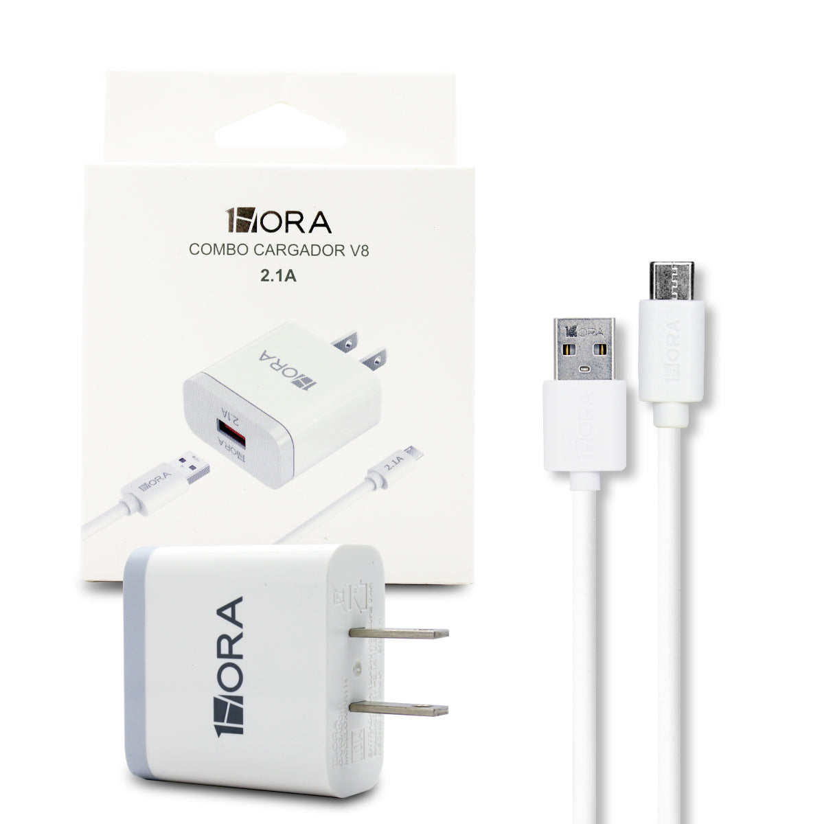 1HORA Cargador Rápido Cable V8 2.1a GAR113