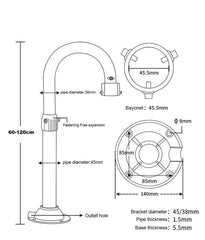 Soporte de camara de vigilancia SDBT-60120-UD