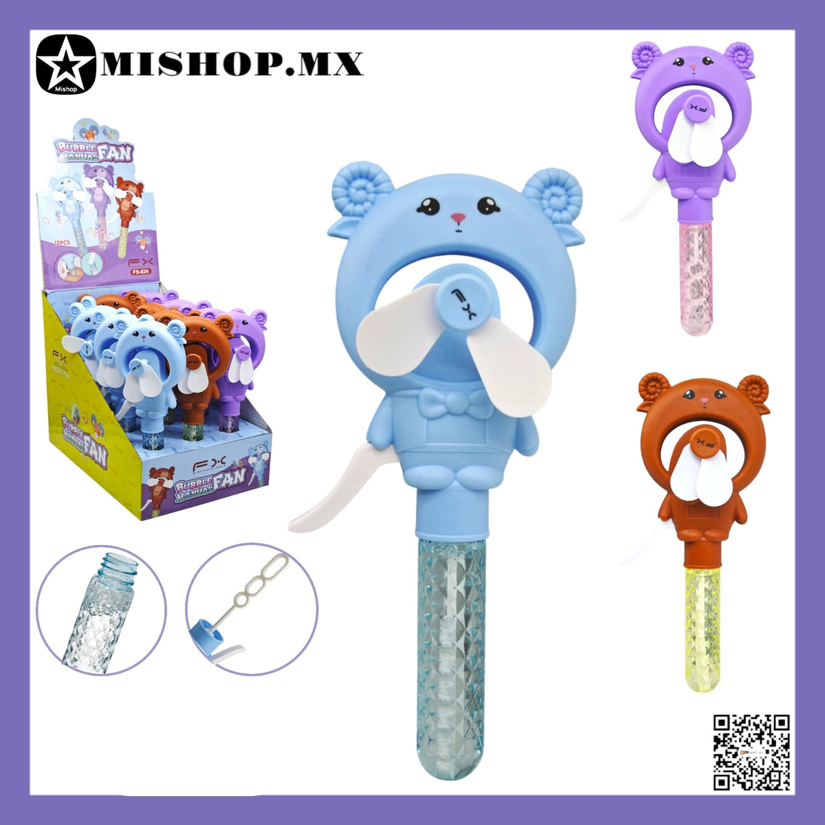 Ventilador Manual Infantil Con Burbujas FX