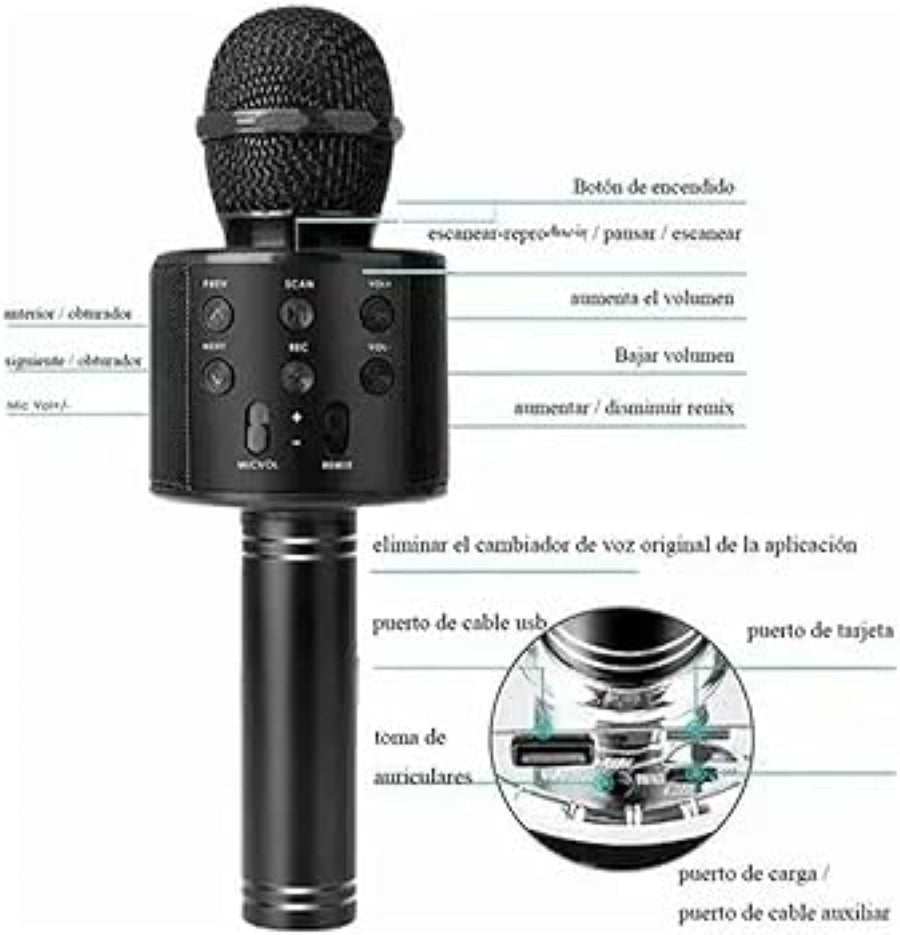 CDMX-Micrófono bluetooth WS858: