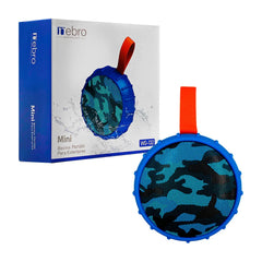 Bocina mini nebro redonda, inalámbrica con protección para exteriores - WG-132