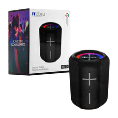 Bocina cilíndrica pequeña, inalámbrica con sonido envolvente y luz rgb - wg-134