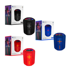 Bocina cilíndrica pequeña, inalámbrica con sonido envolvente y luz rgb - wg-134