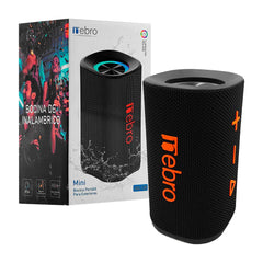 Bocina nebro cilíndrica, inalámbrica, portátil, sonido envolvente - WG-138