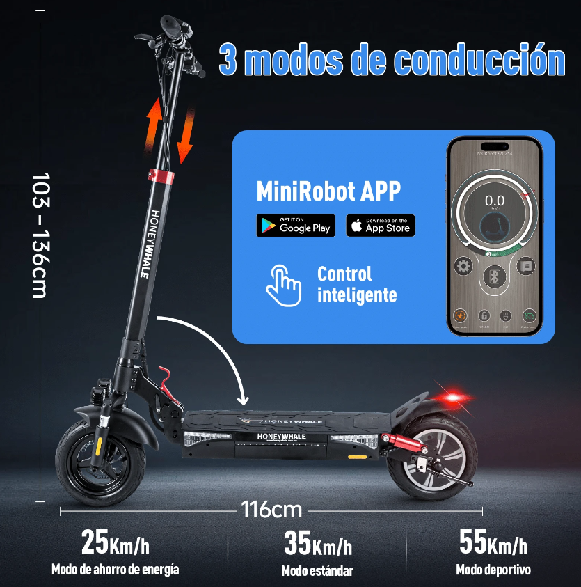 Scooter Eléctrico Honey Whale T4 B